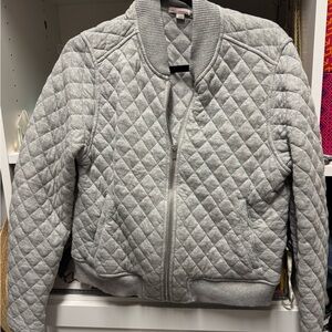 GAP Quilted Gray Bomber Jacket